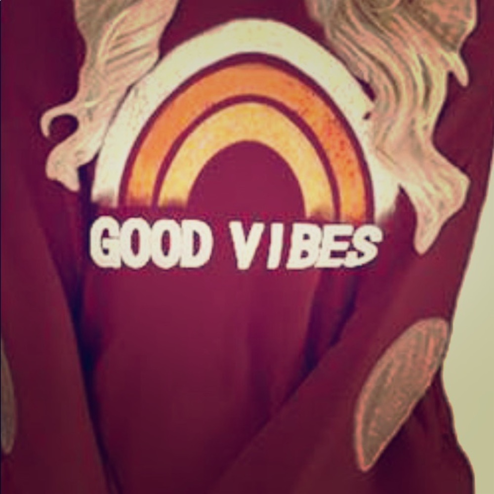 Good Vibes rainbow sweatshirt
